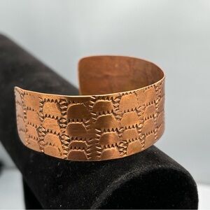 Copper Cuff Stamped Bracelet
